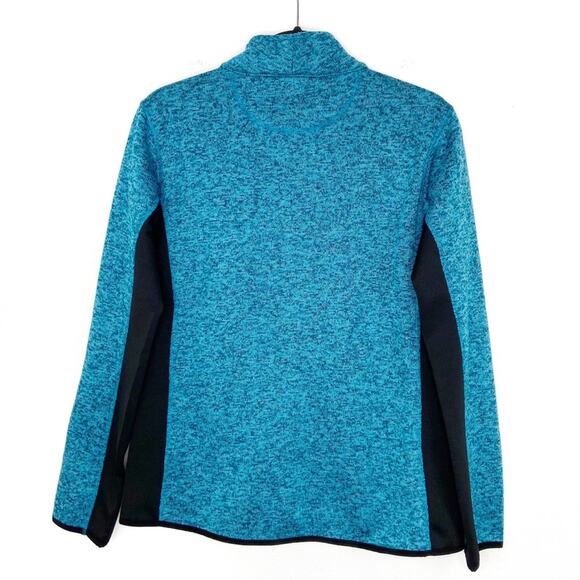 Andrew Marc Womens Full Zip Jacket Sweatshirt Athleisure Medium Teal Black - Picture 3 of 10